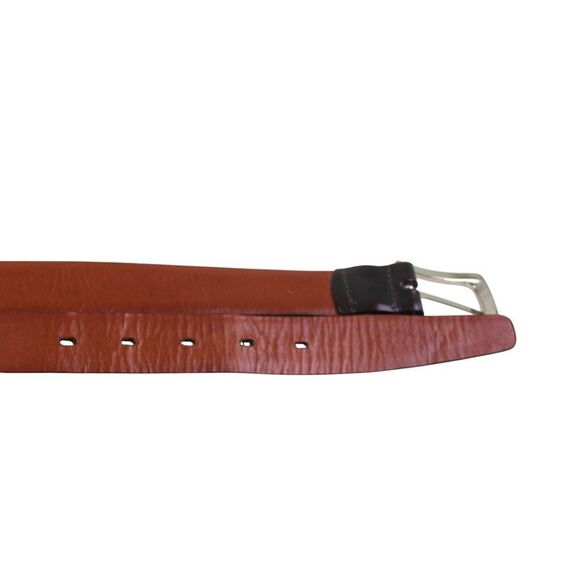 HANDMADE DARK BROWN REAL LEATHER 1 1/8"Wd CASUAL DRESS MEN'S BELT Sz 40/100 (B78 - Picture 13 of 13